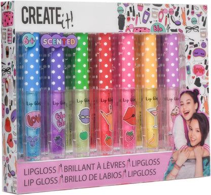 Lipgloss geurend Create It met glitter: 7-delig (84144)