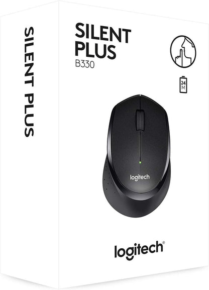Logitech B330 SILENT PLUS Wireless Mouse, 2.4GHz with USB Nano Receiver, 1000 DPI Optical Tracking, 2-year Battery Life, Compatible with PC, Mac, Laptop, Chromebook