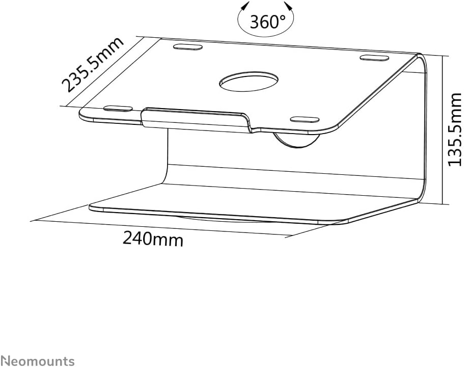 Newstar NSLS050 Raised and Rotatable Aluminium Laptop Stand