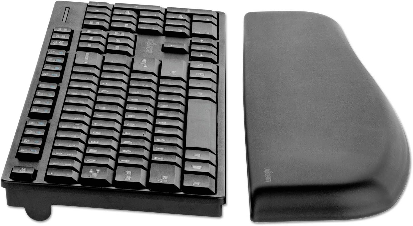 Kensington ErgoSoft Wrist Rest Support For Home Office, Gaming & Keyboards, Contoured Shape, Gel-cushioned, Ergonomic Support, Durable, MacBook, iMac, Surface, Desktop
