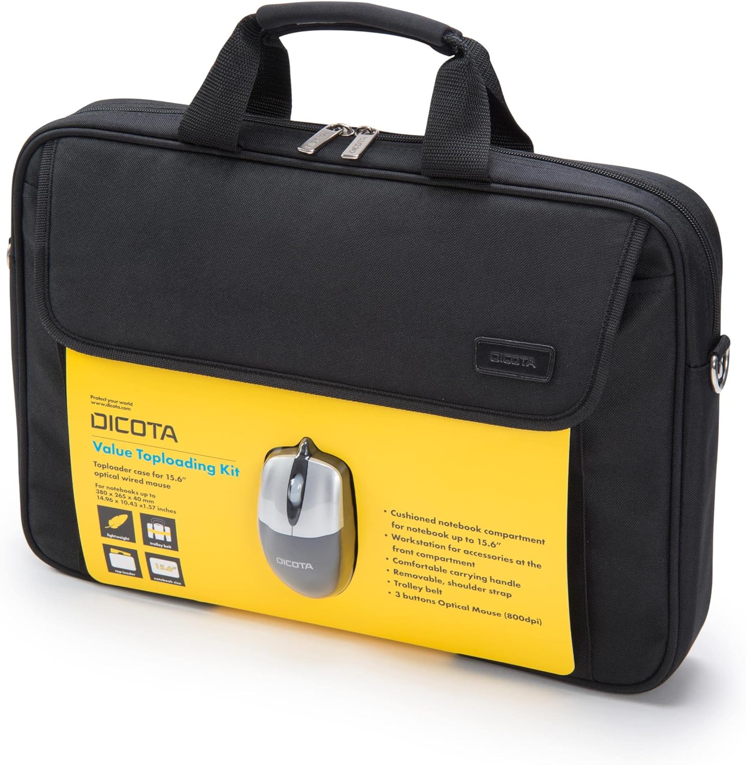 Maletín para Portátil Dicota D30805-V1 Azul Negro 15,6''