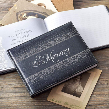 Guest Book in Loving Memory Charcoal