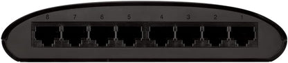 D-Link DES-1008D 8-Port Fast Ethernet Unmanaged Desktop Switch, Hub, Internet Splitter, Fanless, Plug and Play - UK Model