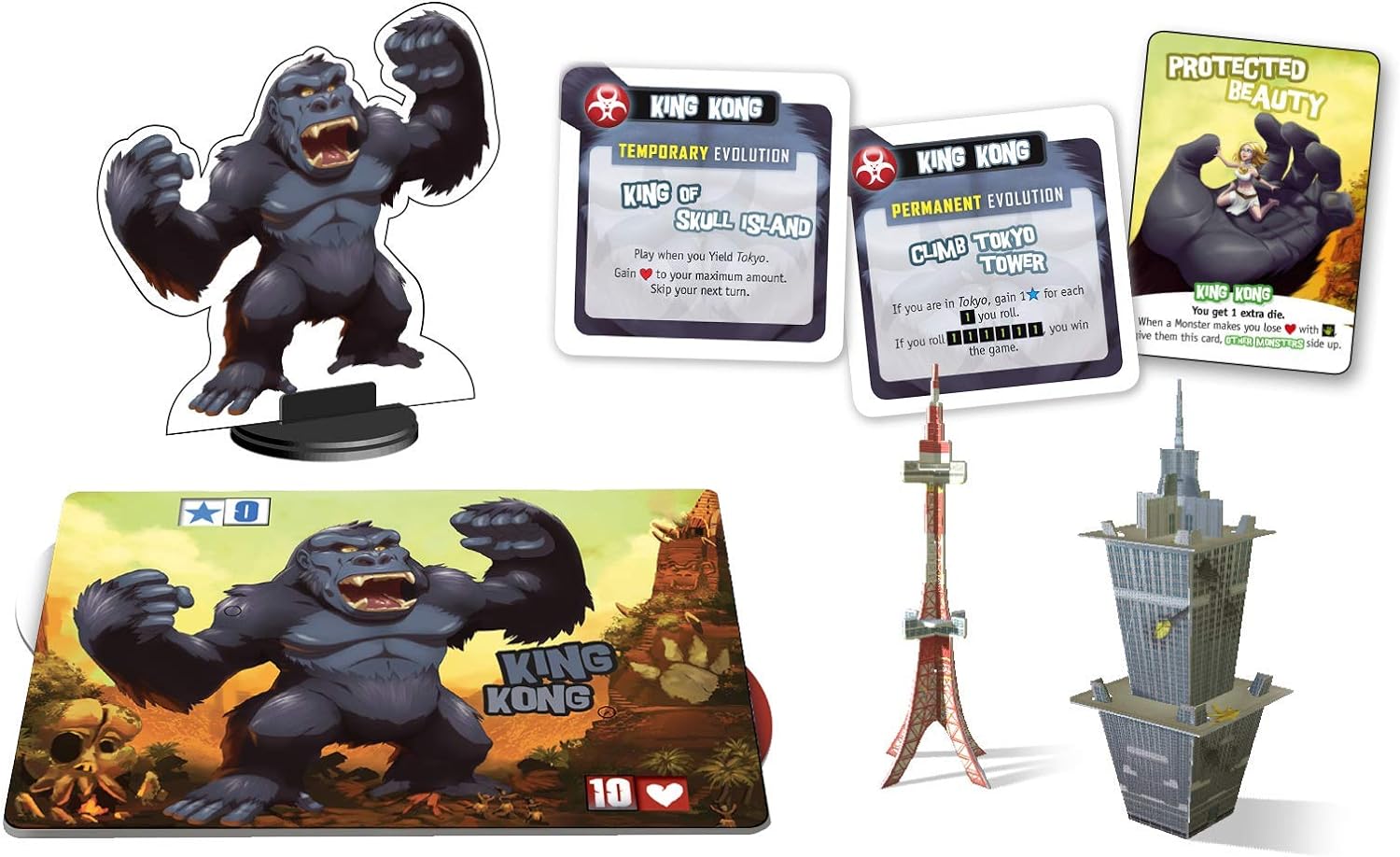 IELLO: Monster Pack King Kong Expansion, Strategy Board Game, Introduces King Kong Into The Roster, 2 to 6 Players, 30 Minute Play Time, Ages 8 and Up