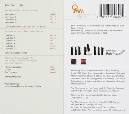Philip Glass: Festival Ruhr Glass Piano Music