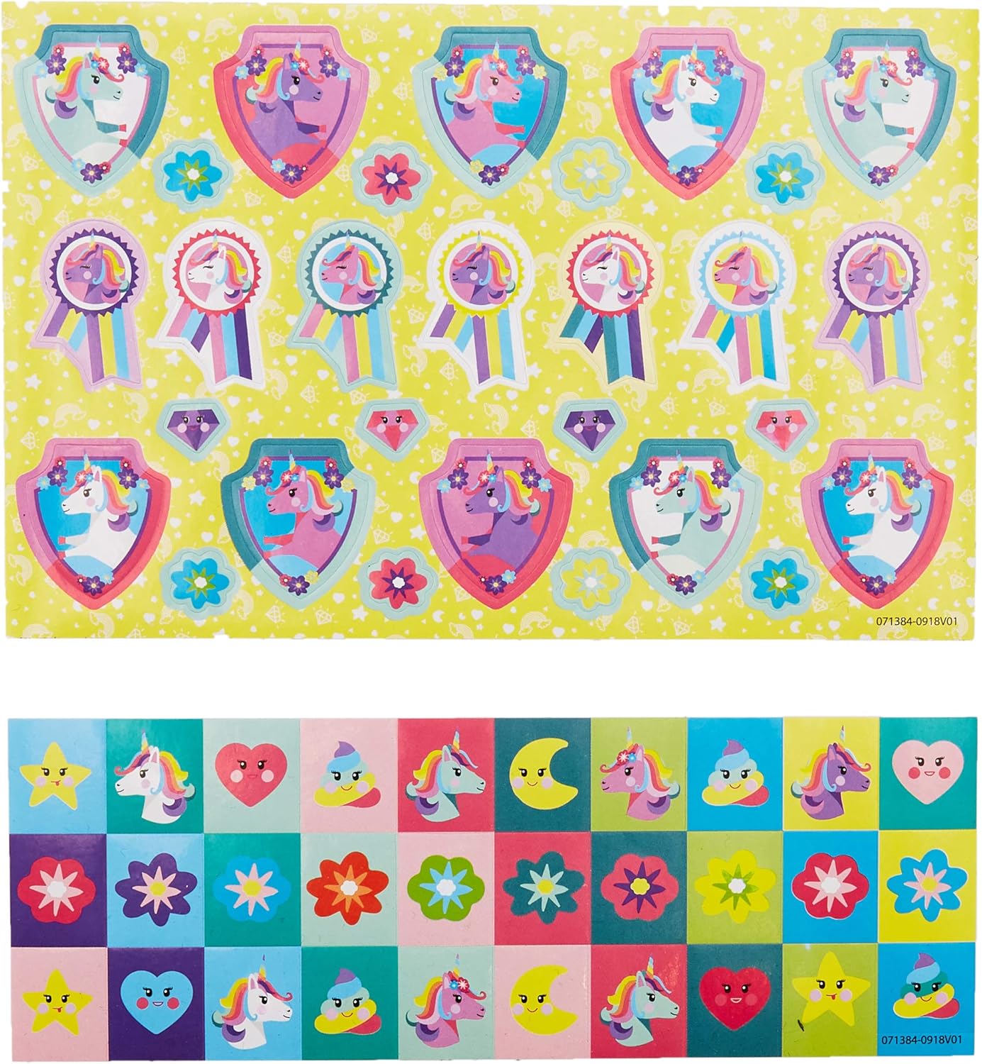 Totum 71384 Creative Unicorn Sticker Set with 1 Cardboard Stage and 50 Stickers - Multi-Coloured
