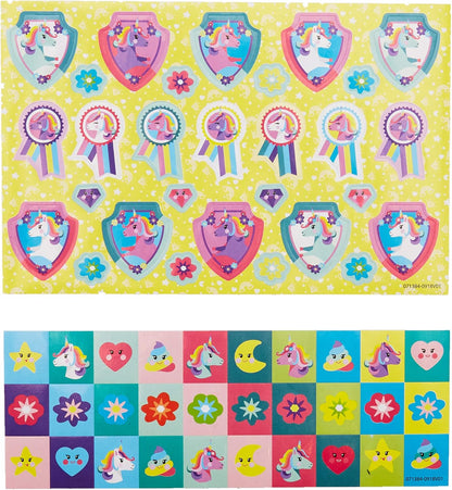 Totum 71384 Creative Unicorn Sticker Set with 1 Cardboard Stage and 50 Stickers - Multi-Coloured