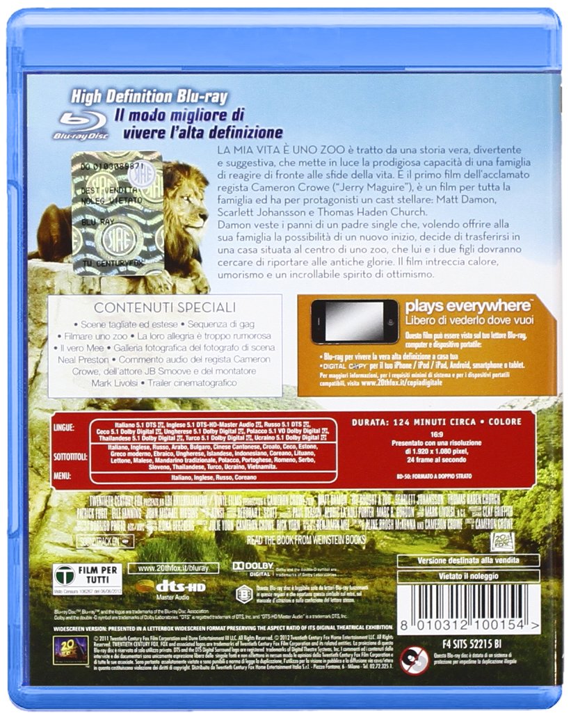 Mia Vita E' Uno Zoo (La) (Blu-Ray+Digital Copy) - IMPORT