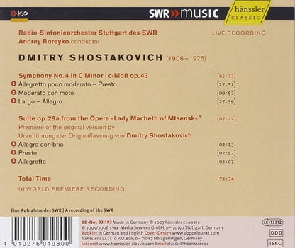 Symphony No. 4, Lady Macbeth of Mtsensk (Boreyko)