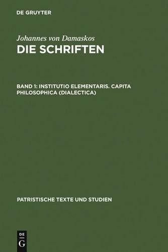 Institutio Elementaris. Capita Philosophica (Dialectica)