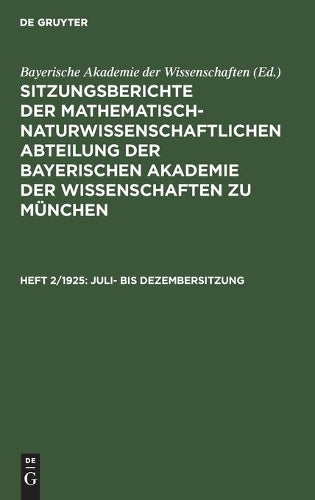 Juli- bis Dezembersitzung (German Edition