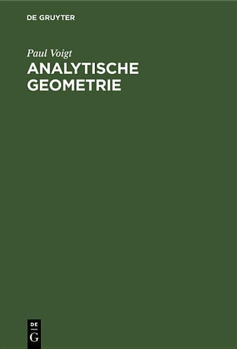 Analytische Geometrie (German Edition
