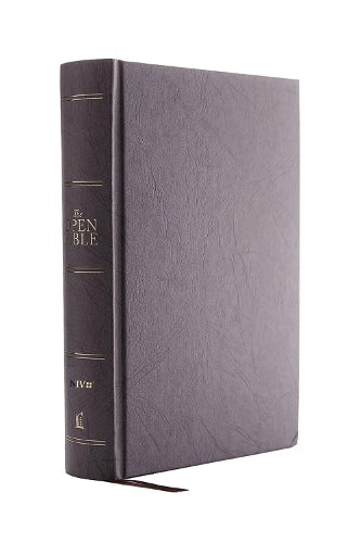 The  NIV, Open Bible, Hardcover, Gray, Red Letter, Comfort Print
