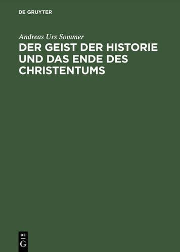 Geschichte Christentum Und Kritik Eine Untersuchung Zur "Waffengenossenschaft" Von Friedrich