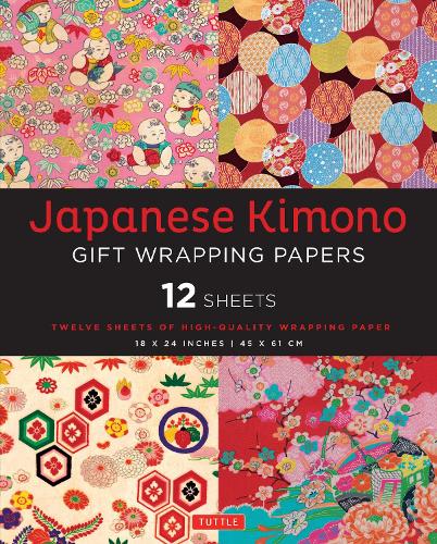 Japanese Kimono Gift Wrapping Papers - 12 Sheets