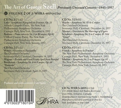 The Art of George Szell 1943 - 57 Vol. 2