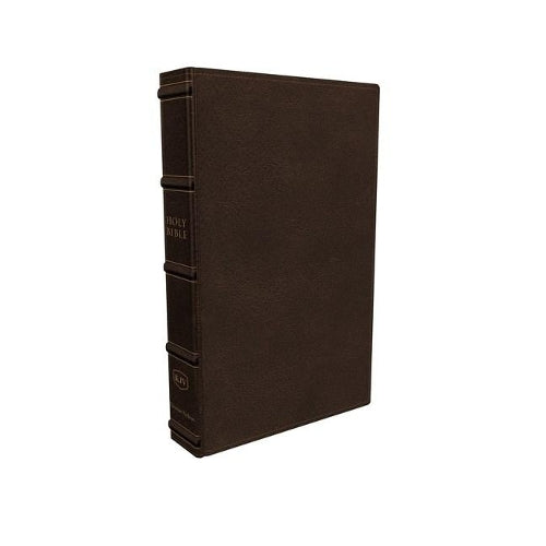 KJV Holy Bible: Large Print Verse-by-Verse with Cross References, Brown Genuine Leather, Comfort Print: King James Version (Maclaren Series)