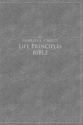 NKJV, The Charles F. Stanley Life Principles Bible, Large Print, Leathersoft, Black