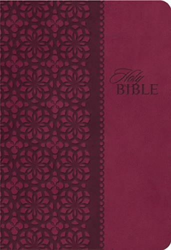 KJV Study Bible, Leathersoft, Red/Pink, Thumb Indexed, Red Letter