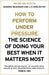 How to Perform Under Pressure