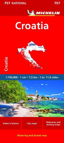 Croatia - Michelin National Map 757