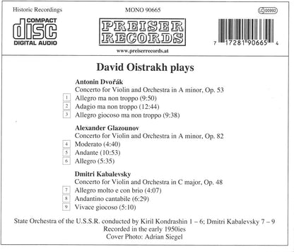 Violin Concertos (Kondrashin, Ussr So, Oistrakh)