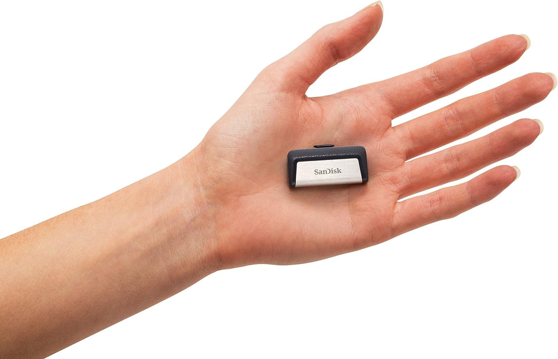 SanDisk 64GB Ultra Dual Drive USB C Flash Drive, USB C memory stick for smartphones, USB stick with reversible USB Type-C and USB Type-A connectors, for smartphones, tablets, Macs and computers
