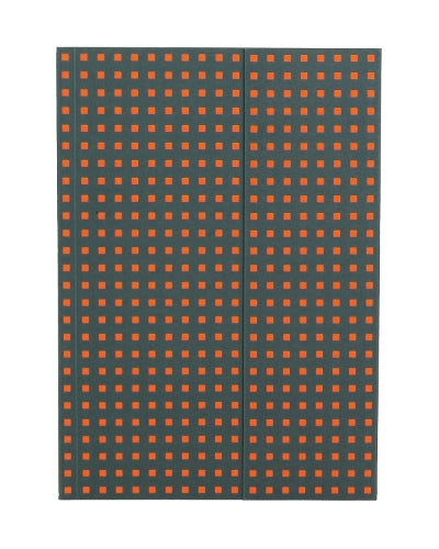 Grey on Orange (Quadro) B5 Lined Notebook