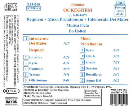 Requiem, Missa Prolationum (Musica Ficta, Holten)
