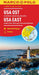 USA East Marco Polo Map: Atlantic Coast, Great Lakes and Appalachian Mountains (multi-language edition - English, German, French