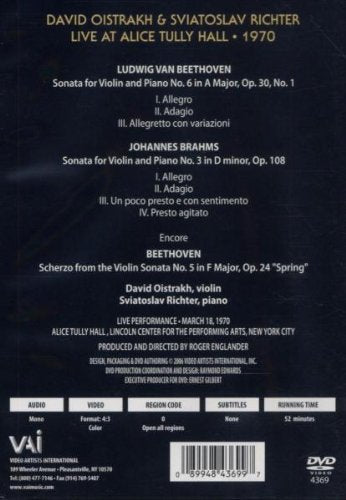 David Oistrakh and Sviatoslav Richter: Sonatas By Beethoven...