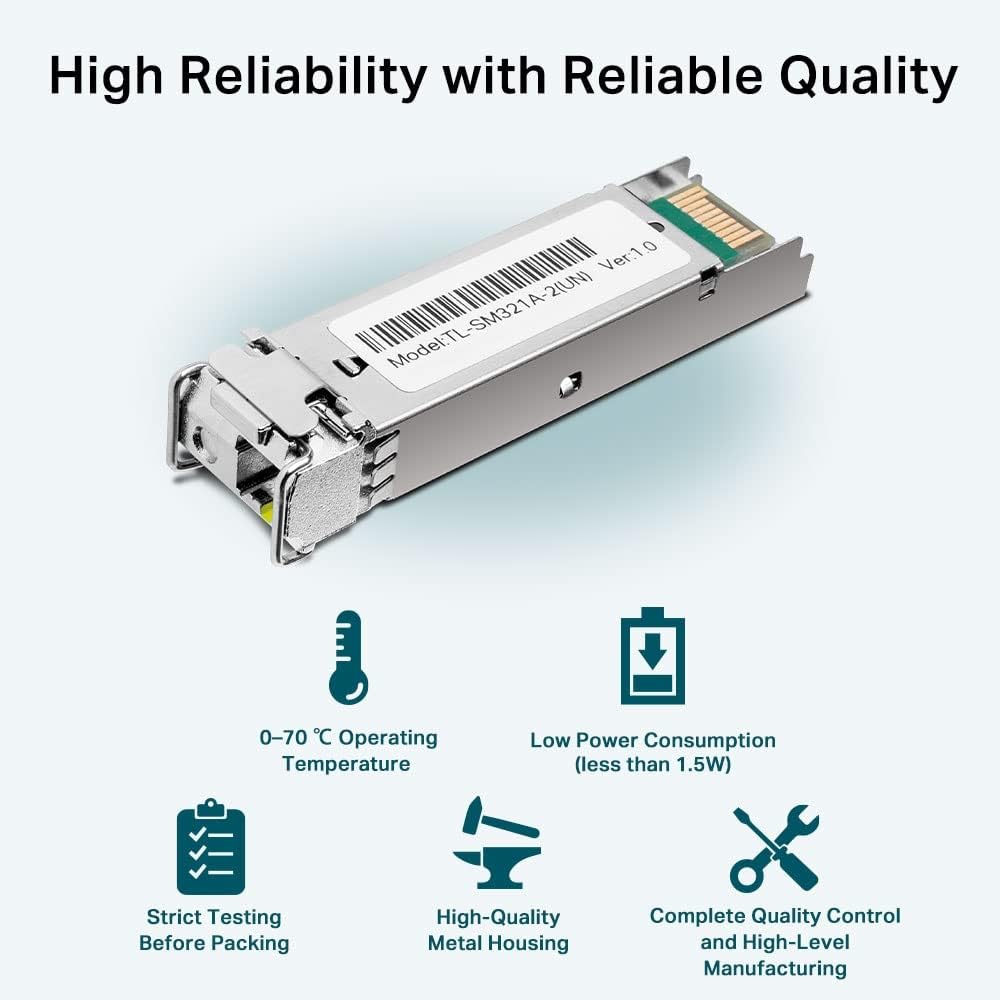 TP-Link 1000Base-BX WDM Bi-Directional SFP Module (TX:1550nm/RX:1310nm) (TL-SM321A