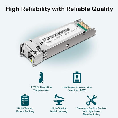 TP-Link 1000Base-BX WDM Bi-Directional SFP Module (TX:1550nm/RX:1310nm) (TL-SM321A