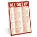 Knock Knock Pad: All Out Of Pad (with magnet)