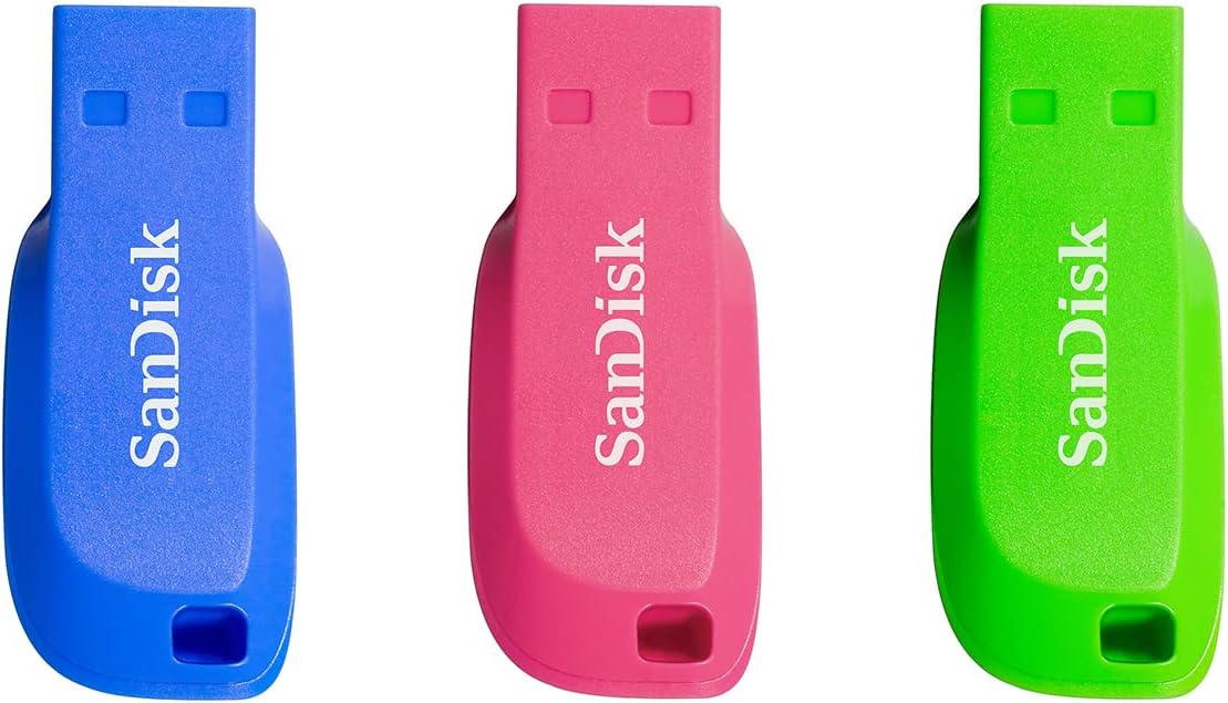 SanDisk SDCZ50C-032G-B35GE 32 GB Cruzer Blade USB 2.0 Flash Drive - Electric