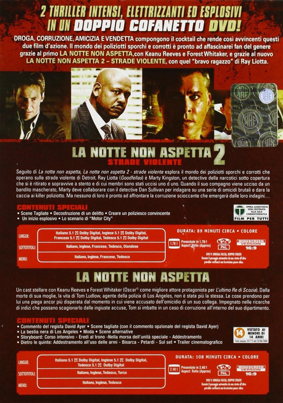 Notte Non Aspetta (La) / La Notte Non Aspetta 2 - Strade Violente (2 Dvd)