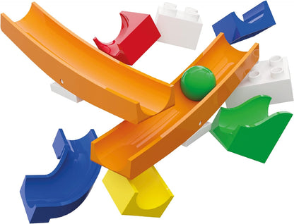 Hubelino 420503 Marble Run See-Saw Expansion Set, Compatible with Popular Building Block System, 45 Pieces, for Ages 4 and Up (Made in Germany)