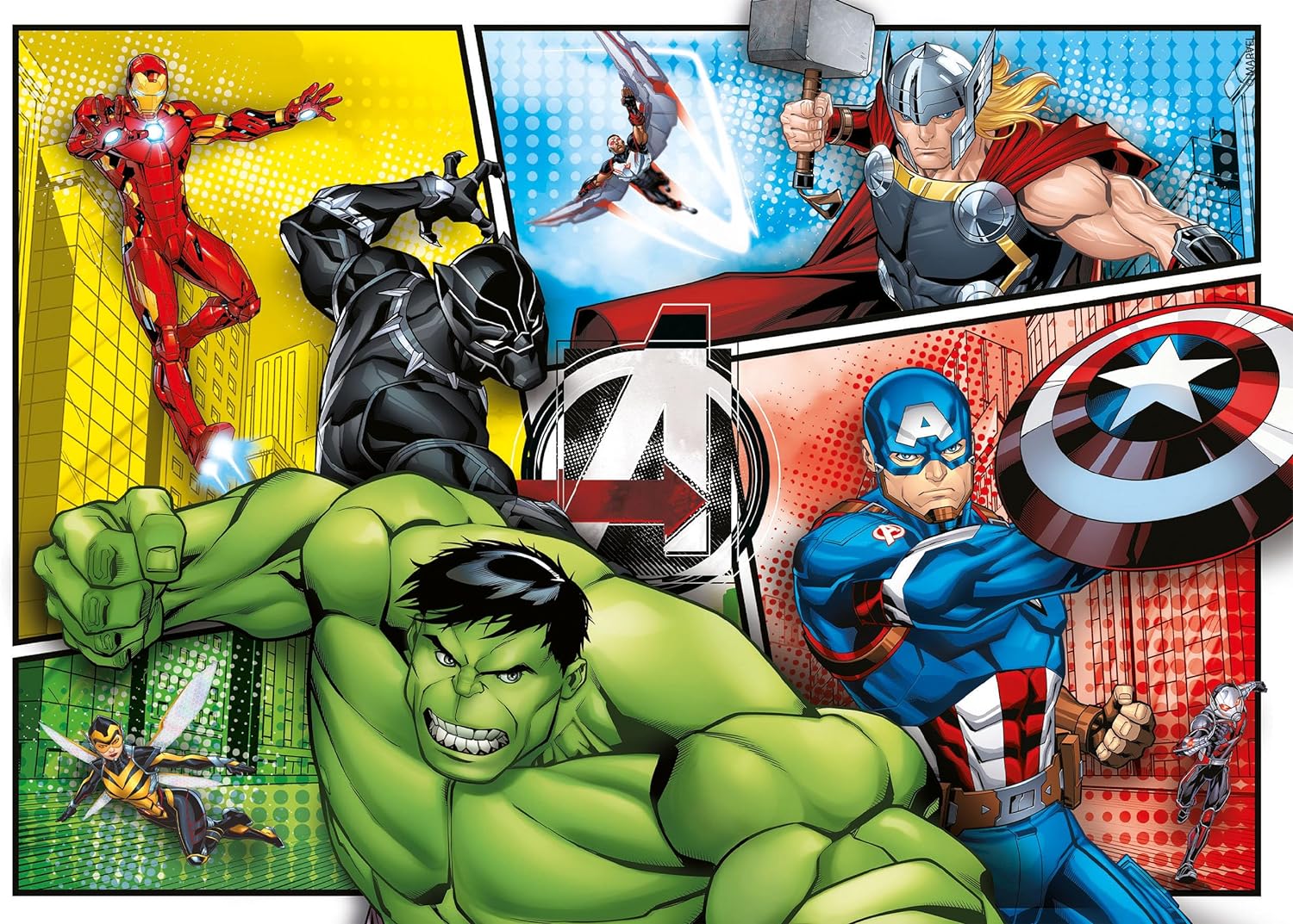 Clementoni - 21605 - Supercolor Puzzle for children - The Avengers - 2 x 60 Pieces Puzzle