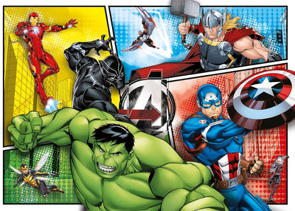 Clementoni - 21605 - Supercolor Puzzle for children - The Avengers - 2 x 60 Pieces Puzzle
