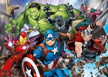Clementoni - 21605 - Supercolor Puzzle for children - The Avengers - 2 x 60 Pieces Puzzle