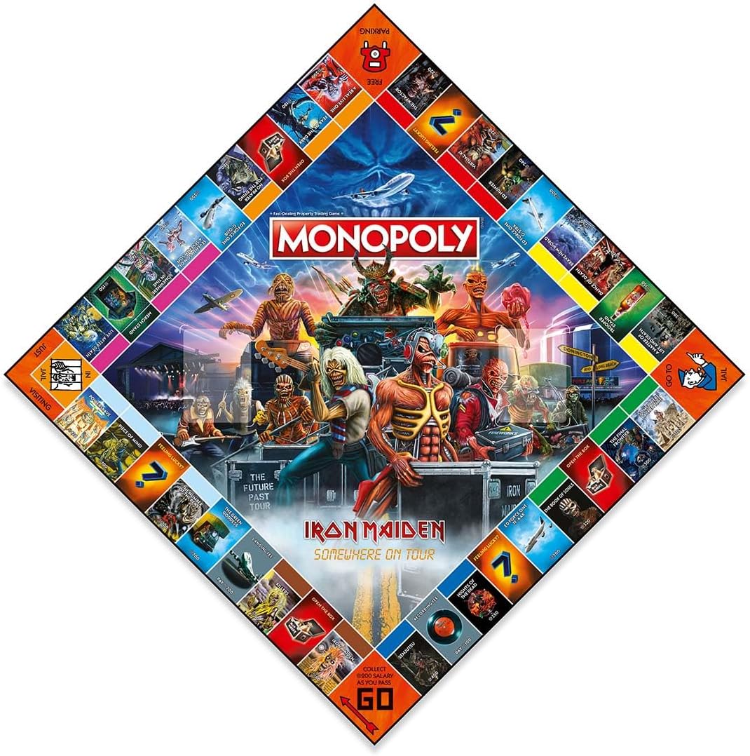 Winning Moves Iron Maiden Monopoly Board Game, Advance to Senjutsu, Nights of Dead, The Book of Souls and trade your way to success, makes great gift for ages 18 plus