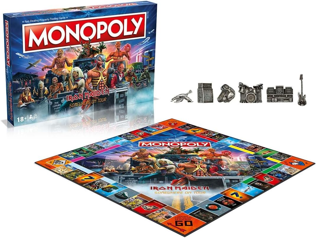 Winning Moves Iron Maiden Monopoly Board Game, Advance to Senjutsu, Nights of Dead, The Book of Souls and trade your way to success, makes great gift for ages 18 plus