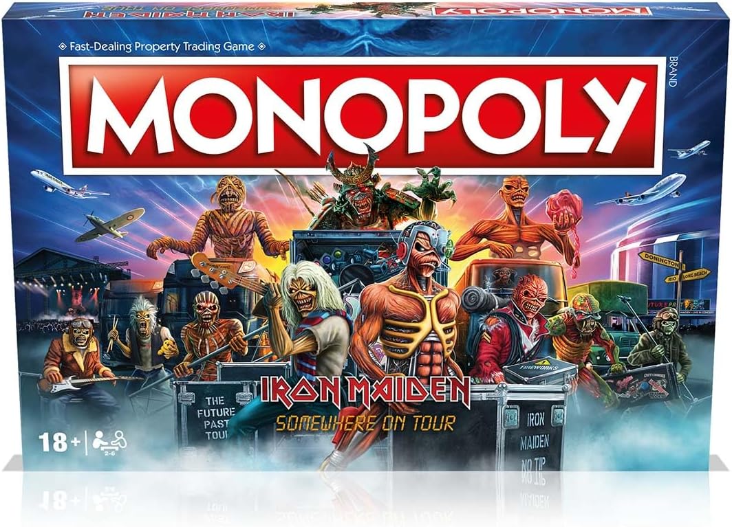 Winning Moves Iron Maiden Monopoly Board Game, Advance to Senjutsu, Nights of Dead, The Book of Souls and trade your way to success, makes great gift for ages 18 plus