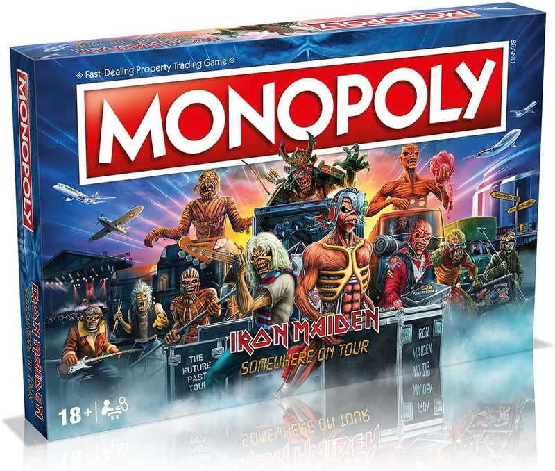 Winning Moves Iron Maiden Monopoly Board Game, Advance to Senjutsu, Nights of Dead, The Book of Souls and trade your way to success, makes great gift for ages 18 plus