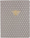Eccolo World Traveler Desk Size Journal, 256 Lined Page Notebook, 8-x-10-inch, Grey Bee