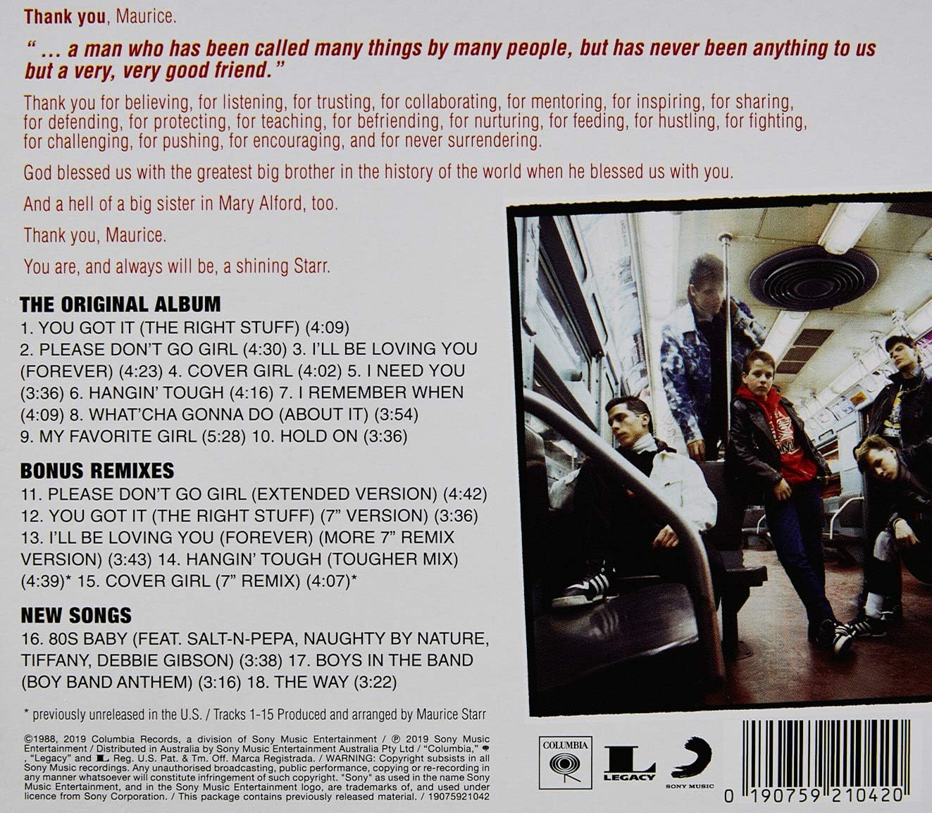 New Kids On The Block - Hangin' Tough