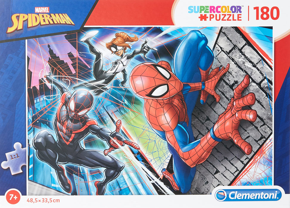 Clementoni Spider-Man Supercolor Puzzle Man-180 pezzi, Multicolore, 29293