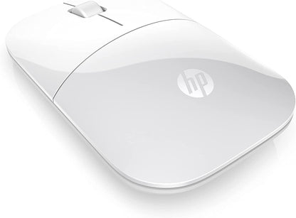HP Z3700 Wireless Mouse, White, Slim, Multi-OS & Device Compatibility, 2.4 GHZ Connectivity, Multi-Surface Technology, Blue LED 1200 dpi Optical Sensor, Up to 16 Months Battery Life