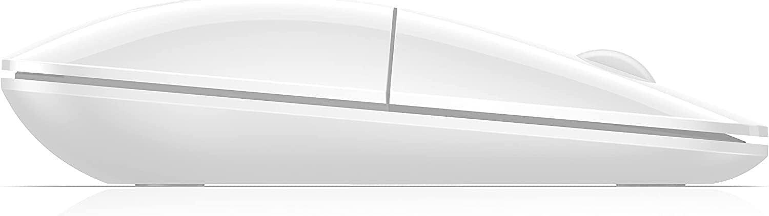 HP Z3700 Wireless Mouse, White, Slim, Multi-OS & Device Compatibility, 2.4 GHZ Connectivity, Multi-Surface Technology, Blue LED 1200 dpi Optical Sensor, Up to 16 Months Battery Life
