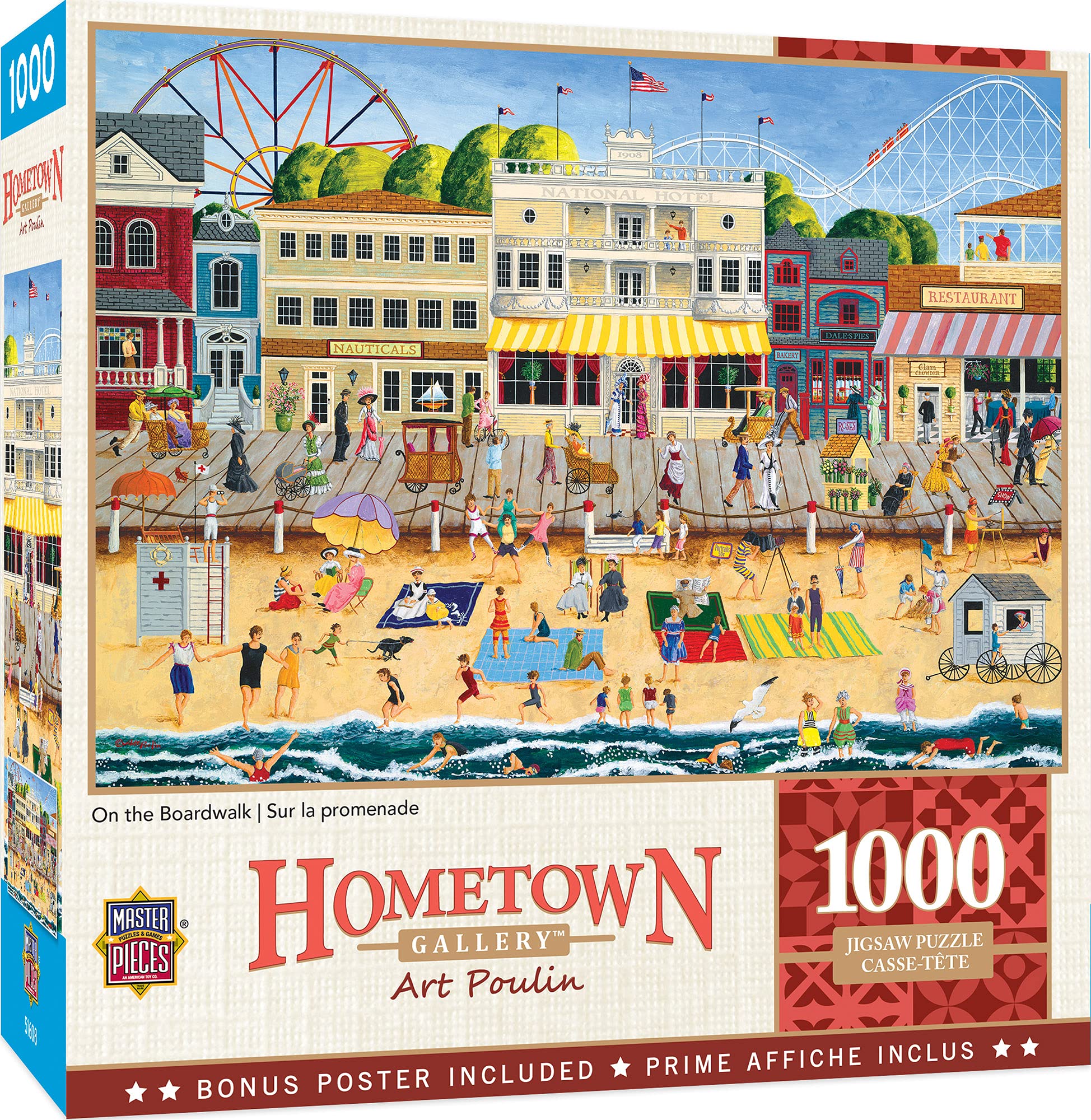 On the Boardwalk - Hometown Gallery 1000pc: One the Boardwalk